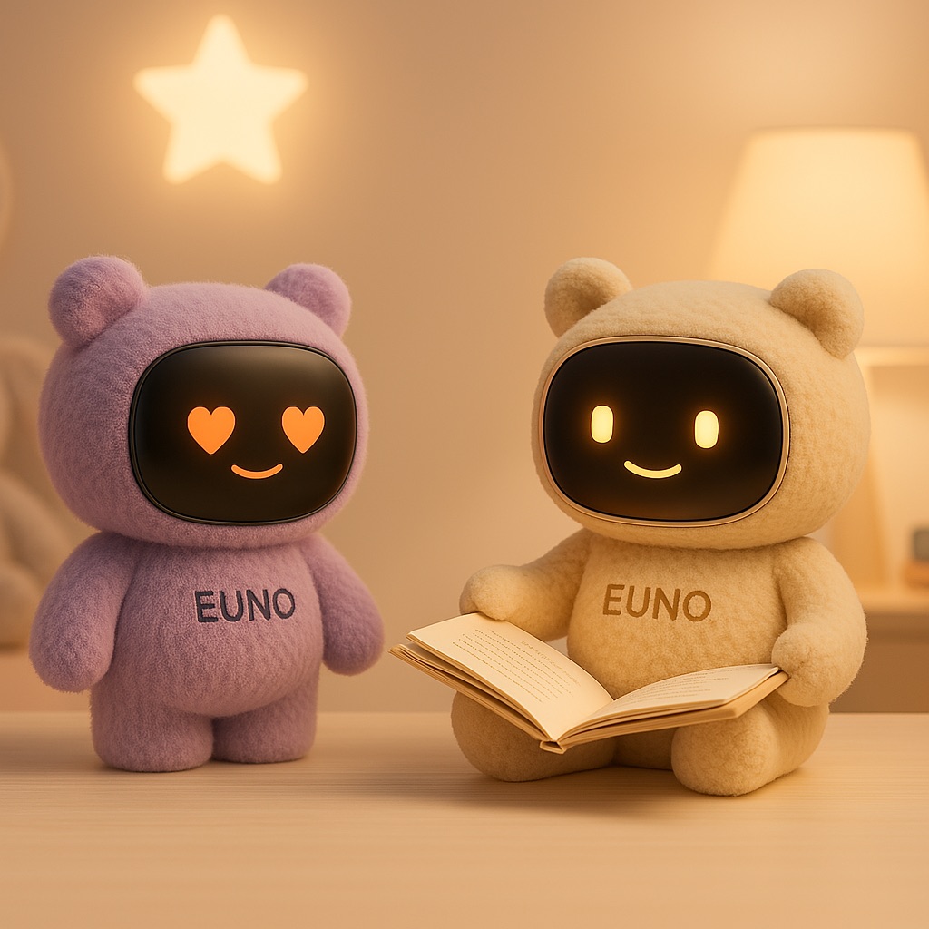 Euno robots reading a book